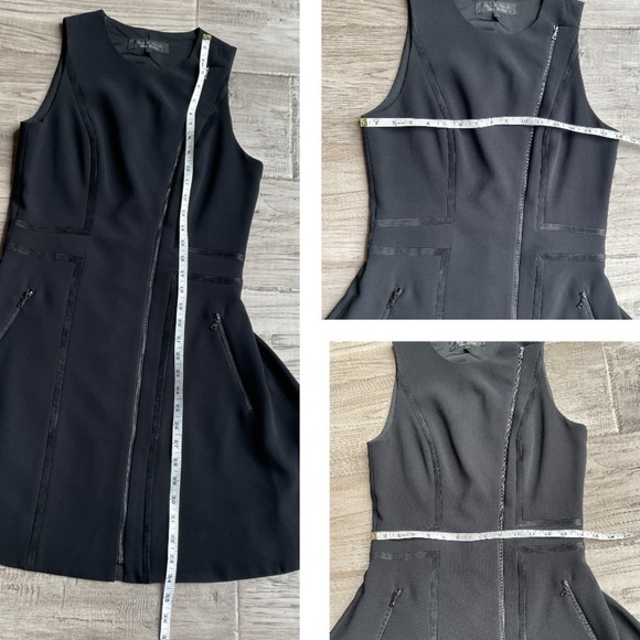 Rag & Bone Rae Dress In Black Sold In Store Only Asymmetrical Zipper Front SZ 4 - Picture 13 of 15
